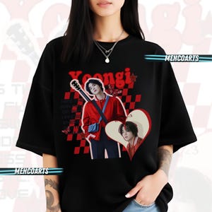 Suga K-Pop Shirt,Graphic Tee,Trendy Korean T-Shirt,Cute K-Pop Merch,Stylish K-pop shirt for Fans.