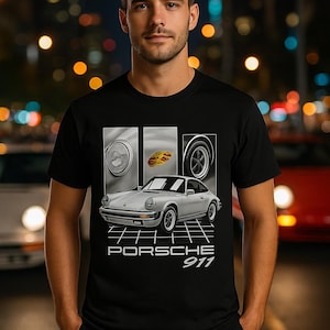 Porsche 911 T-Shirt – Retro Classic Car Graphic Tee for Men