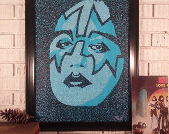 Ace Frehley from Kiss Word Art Original Drawing