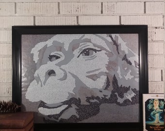 Falkor of Neverending Story Word Art Original Drawing