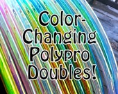 Color-Changing Polypro Hula Hoop DOUBLES Set! Choose 3/4" OR 5/8" Polypro!  FREE Shipping & Inside Grip Options.