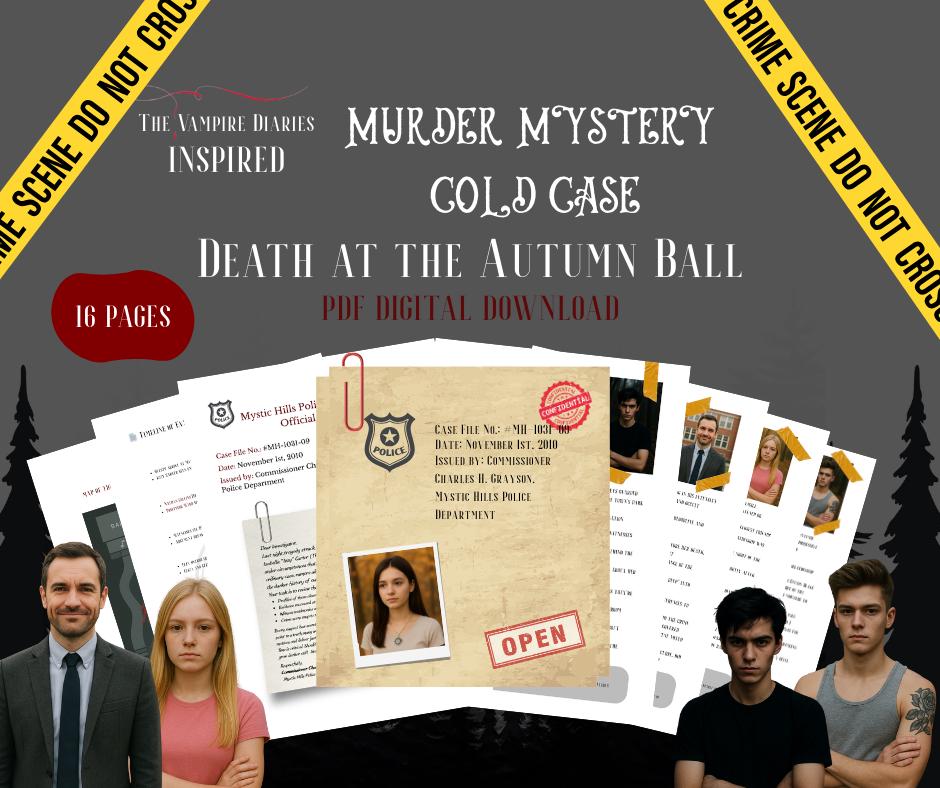 Mystery Murder Case PDF | Vampire Diaries Inspired Murder Mystery Game ...
