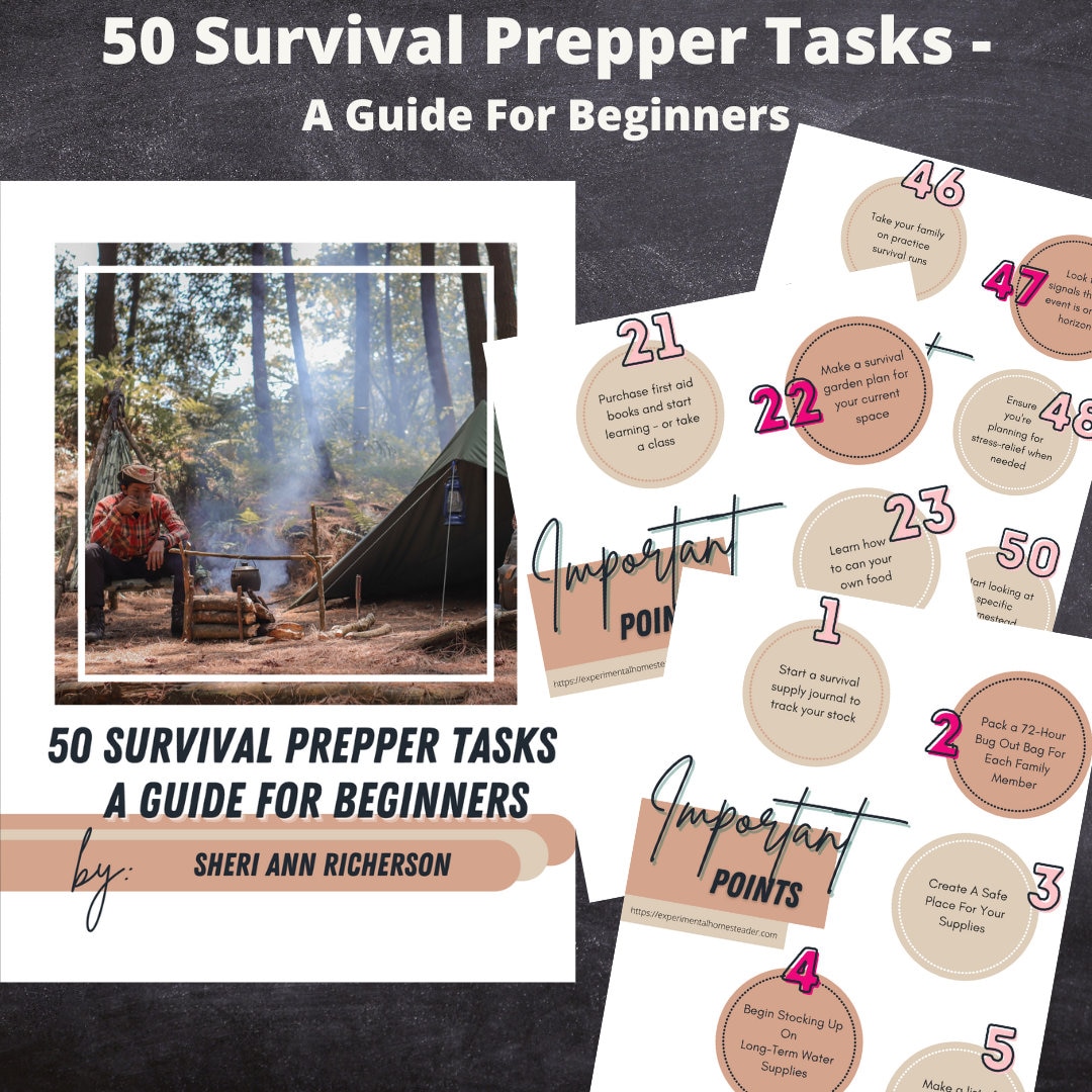 50 Survival Prepper Tasks - A Guide for Beginners - Etsy