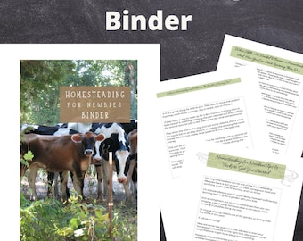 Homesteaders Bundle | Printable Binder | Goal-Setting & Homesteading Planner | Self-Sufficiency Guide |