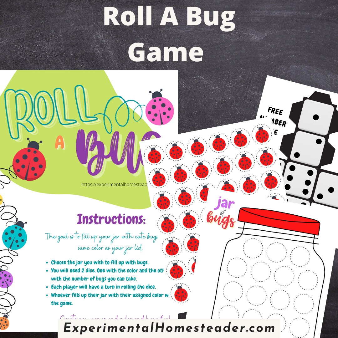 Roll A Bug Printable Game Etsy