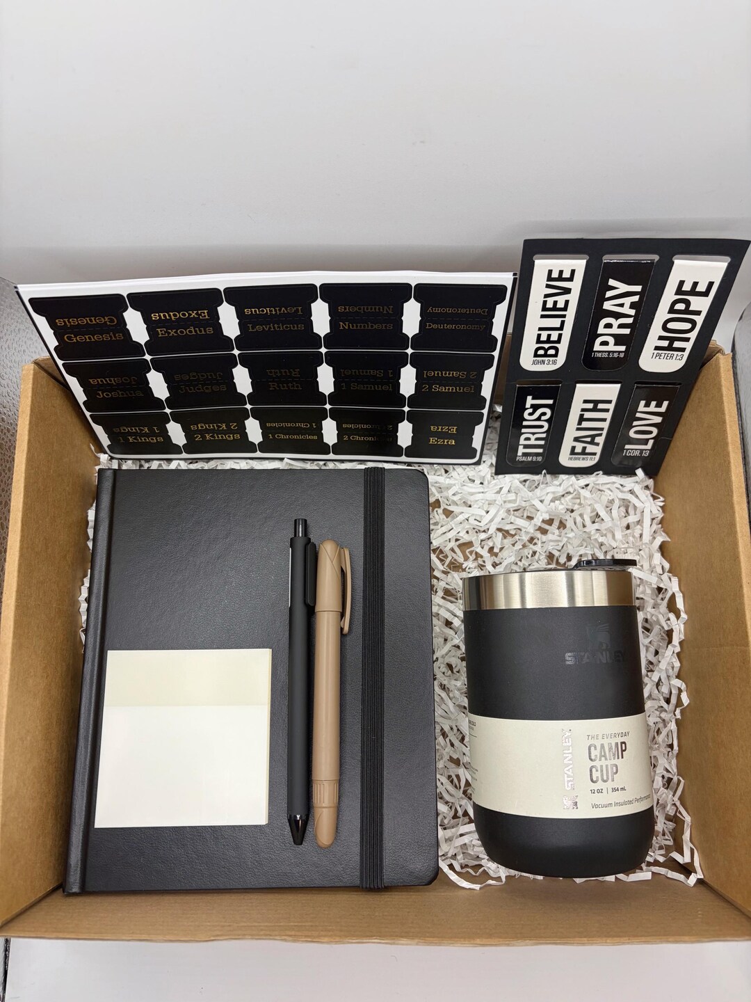 Christian Gift Box for Him, ESV Journaling Bible, Stanley Tumbler - Etsy