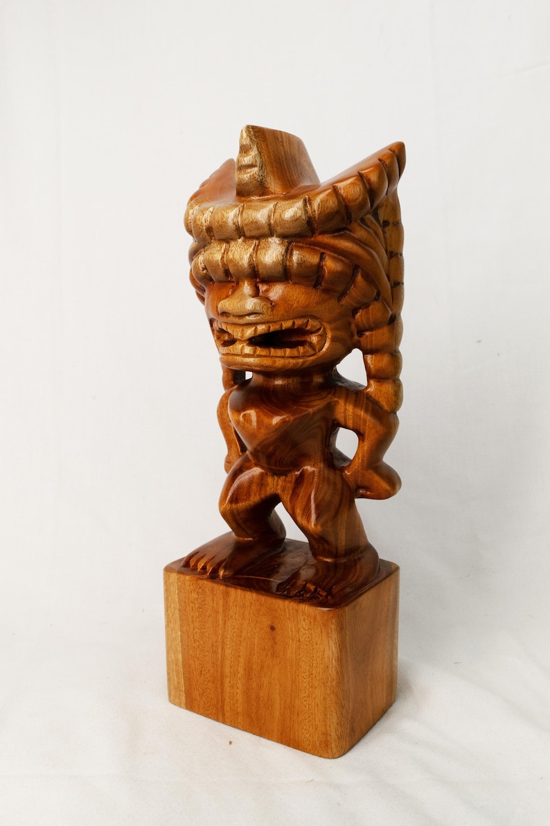 Personalized Authentic Hawaiian Warrior God Tiki Statue - Etsy