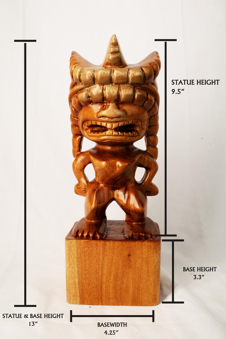Personalized Authentic Hawaiian Warrior God Tiki Statue - Etsy