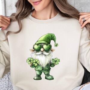 St. Patricks Day Gnome Sweatshirt, Irish Sweater, St Patricks Day Sweat, St Patricks Day Sweat, Saint Patricks Day, Irish Gnomes Sweat