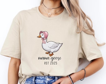 Mama Goose Shirt, Silly Goose Shirt, Cute Mom Shirt, Baby Shower Gift, Pregnancy Reveal Gift, Mothers Day Gift