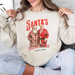Santa’s Favorite Felon Sweatshirt, Trump Christmas Sweater, Trump Supporter Gift, Funny Trump Sweater, Christmas Shirt, Gift for Republican