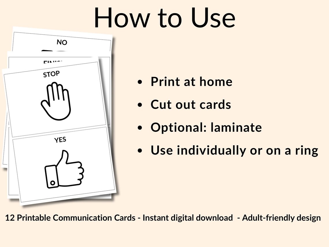 Adult Communication Cards | Printable AAC Cards | Dementia Stroke ...