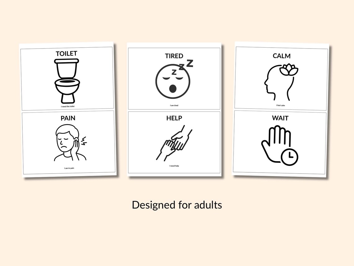 Adult Communication Cards | Printable AAC Cards | Dementia Stroke ...