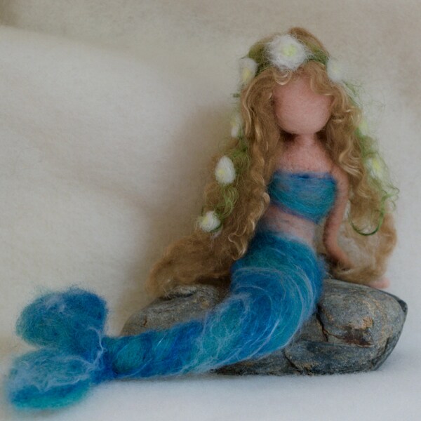 Little Mermaid, Needle Felted, Victorian