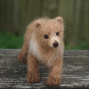 Grizzly Bear Cub, Needle felted Brown Bear Baby Animal image 2