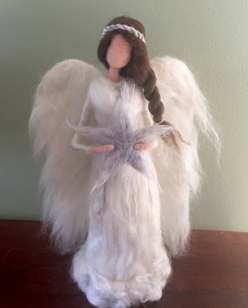 Angel Tree Topper Needle Felted Large NOTE WAIT TIME Etsy Canada