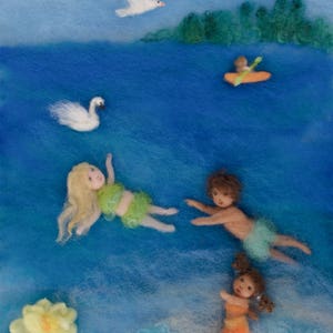 Seasons of Joy, Wool Painting Photo Print of Picture Book Illustrations, Set of 4, 5 by 7 image 4