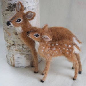 Needle Felted Deer Fawn, White Tailed, Wool image 8