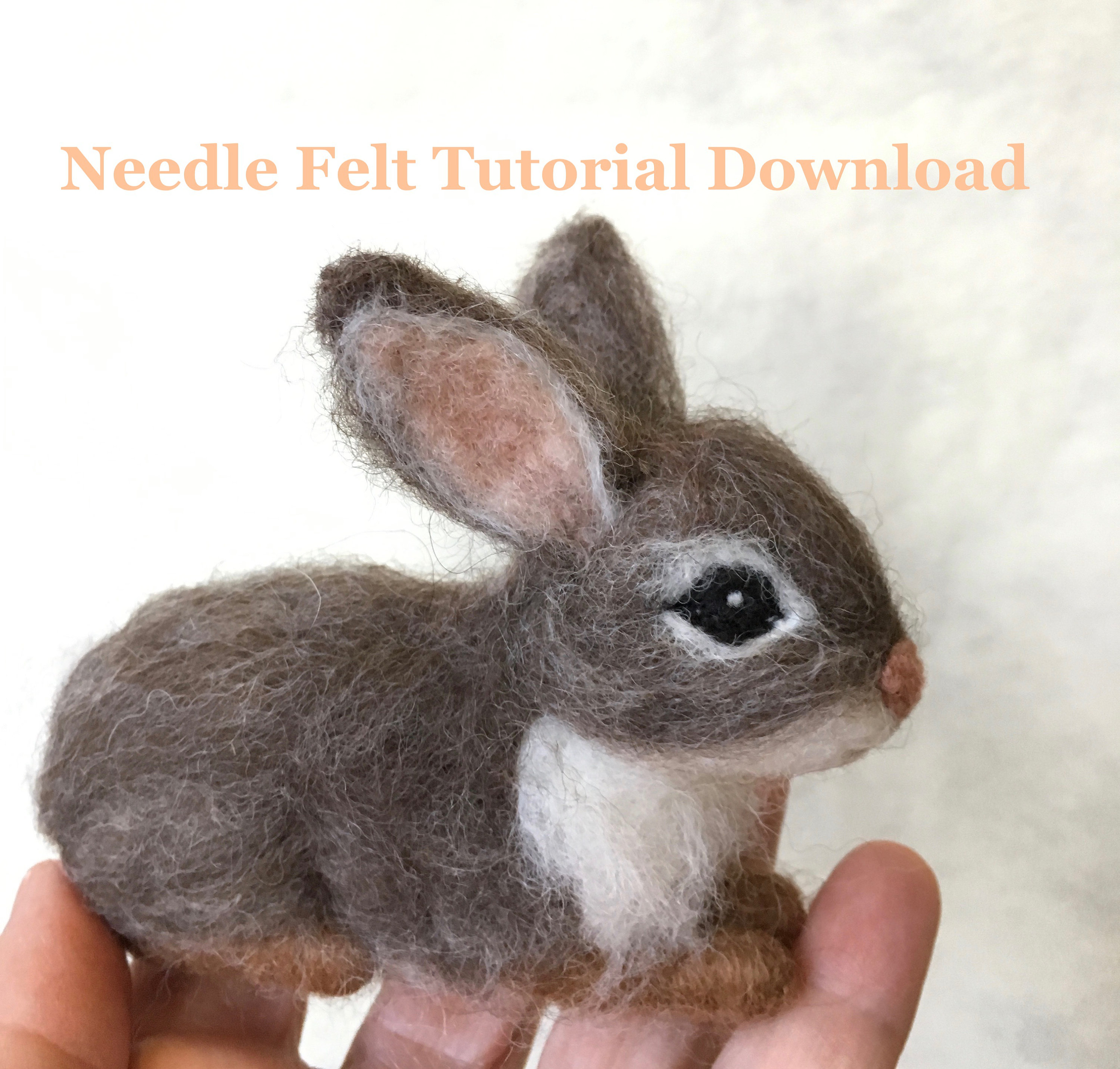 Needle Felted Rabbit Felt Hare Bunny Statue Realistic 3D -  Israel