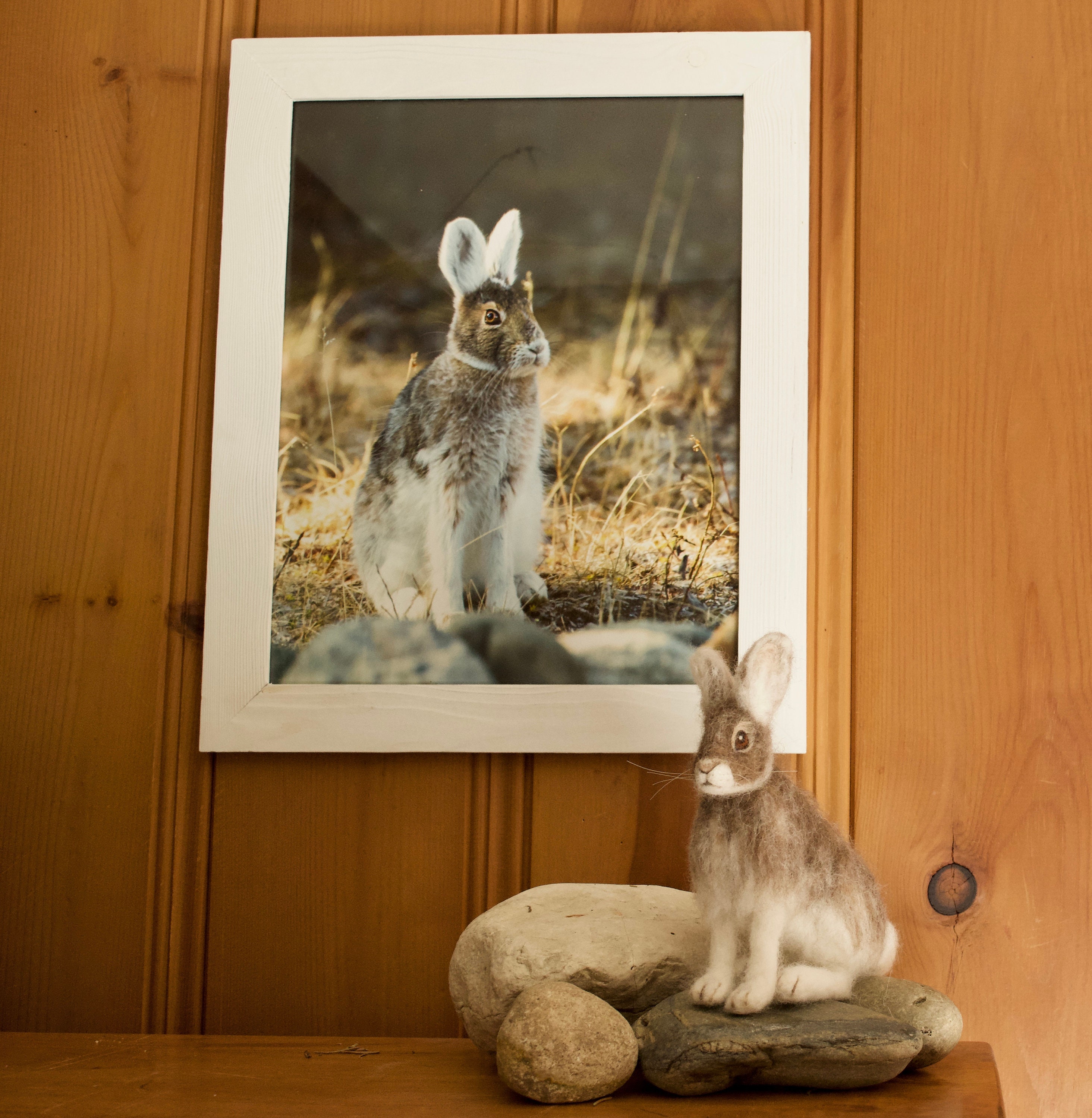 Needle Felted Arctic Snowshoe Hare Poseable Woodland Animal Etsy Canada