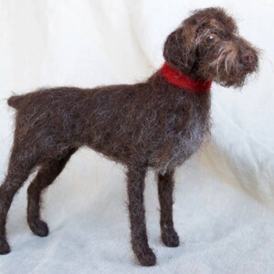 Needle Felted Wirehaired Pointing Griffon, Wool Pet Portrait image 2
