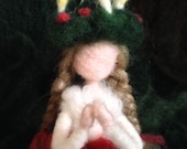 Needle Felted Santa Lucia Waldorf Doll
