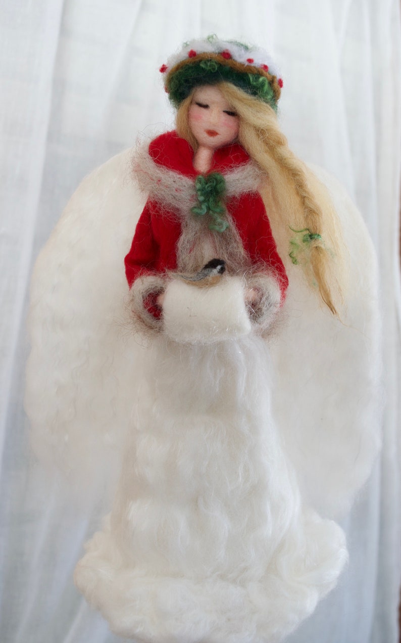 Angel Tree Topper Snowy Woods Needle Felt NOTE WAIT TIME image 7