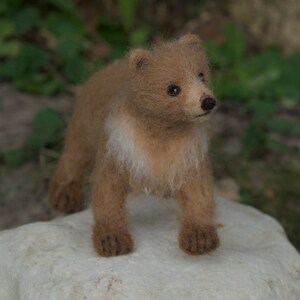 Grizzly Bear Cub, Needle felted Brown Bear Baby Animal image 7