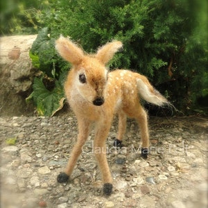 Needle Felted Deer Fawn, White Tailed, Wool image 7