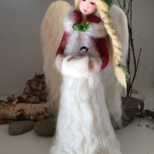 Angel Tree Topper Snowy Woods Needle Felt NOTE WAIT TIME image 2