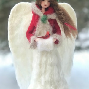 Angel Tree Topper Snowy Woods Needle Felt NOTE WAIT TIME image 6