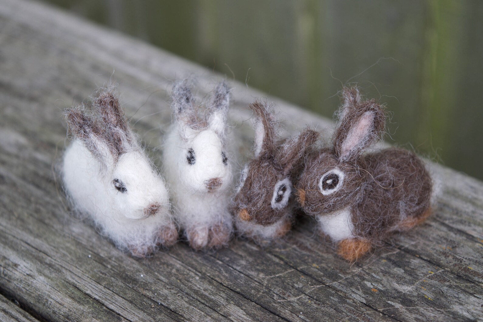 Needle Felted Arctic Hare Bunny Rabbit, Tiny Miniature - Etsy