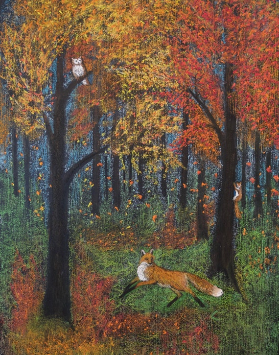 Autumn Chalkboard Art Fox In Fall Forest Blackboard Drawing Etsy Autumn Chalkboard Art Fox In Fall Forest Blackboard Drawing Etsy