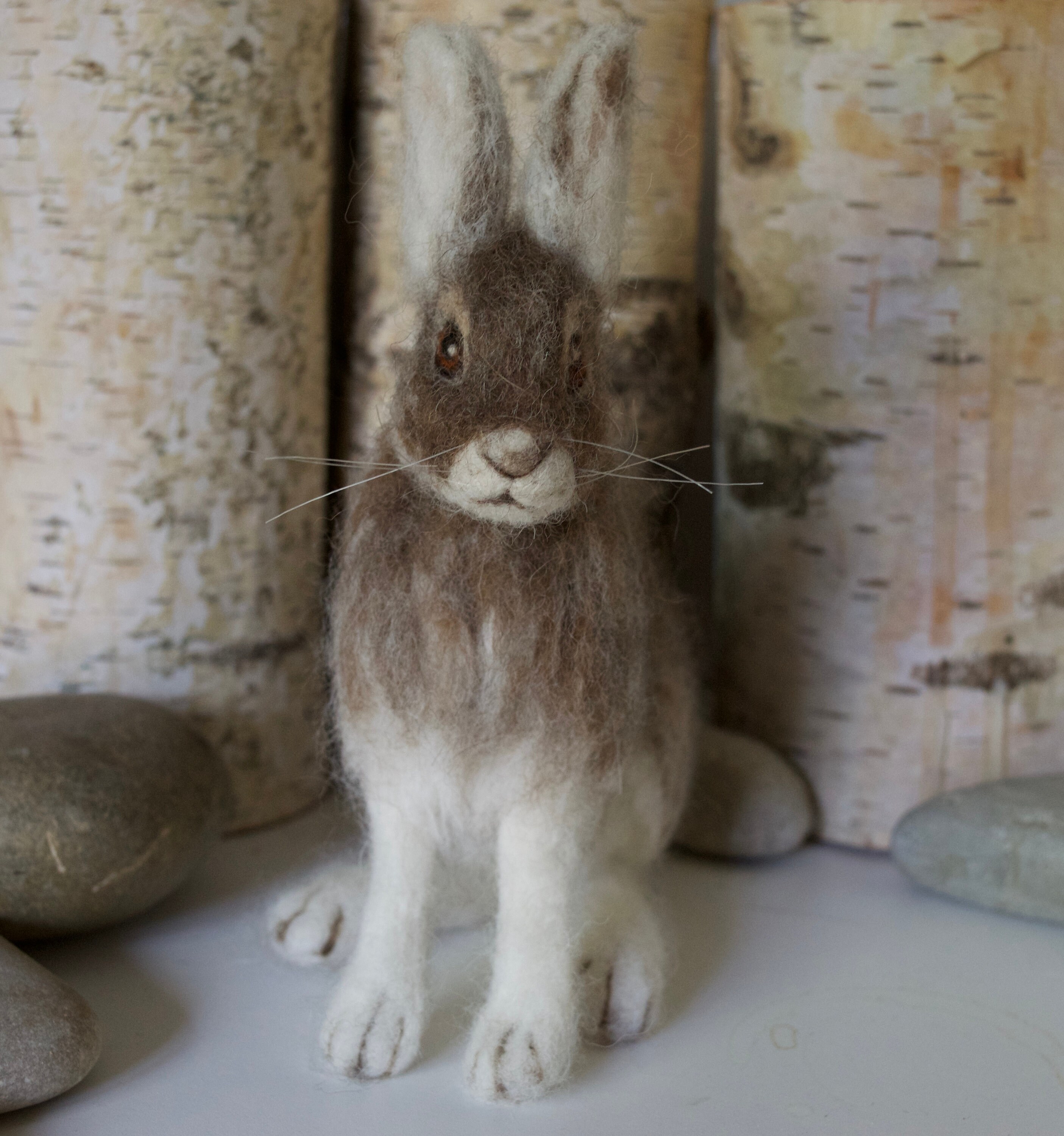Needle Felted Arctic Snowshoe Hare Poseable Woodland Animal - Etsy Canada