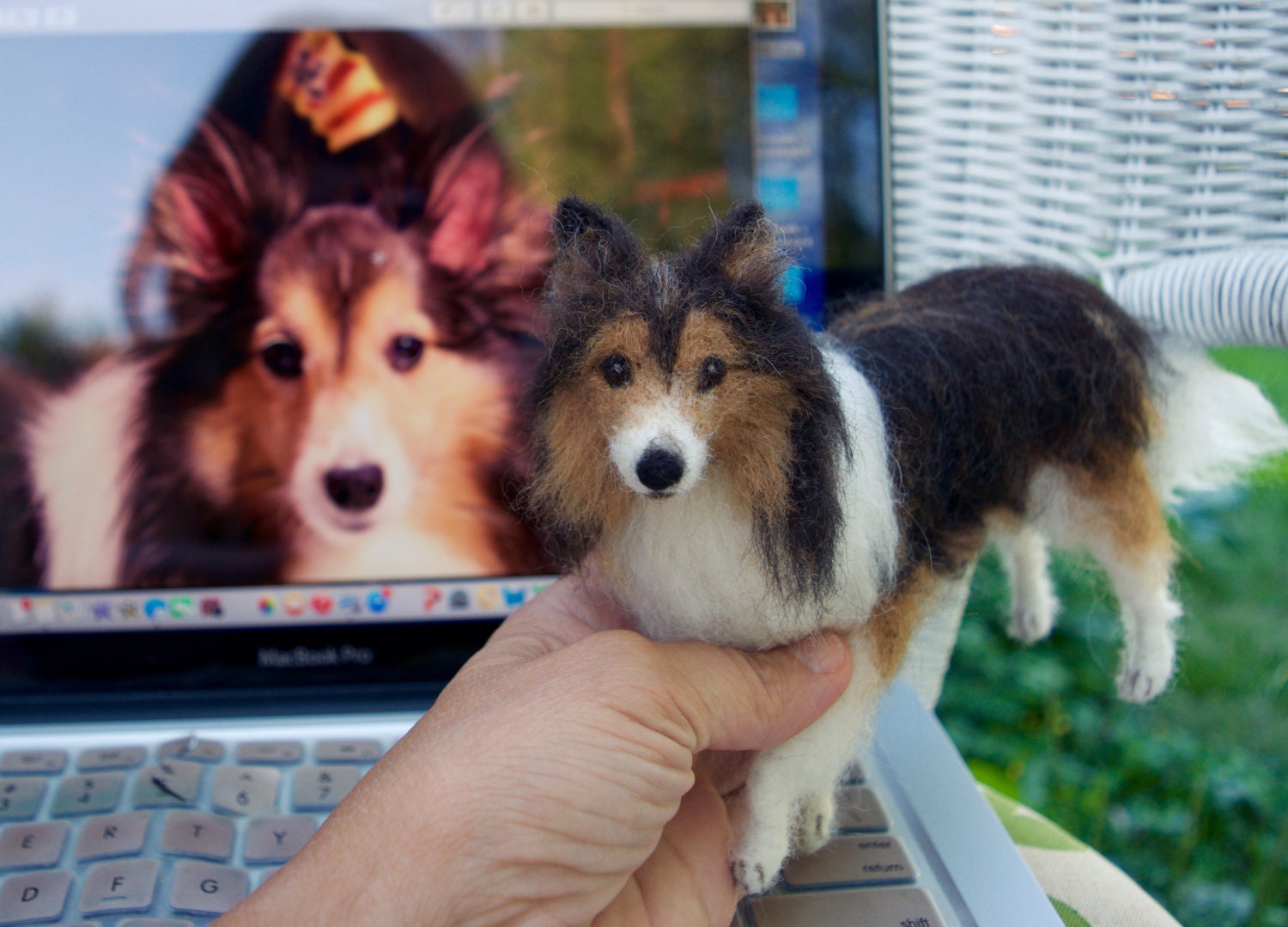 Needle Felted Dog Pet Portrait Sheltie Shetland Sheepdog Etsy