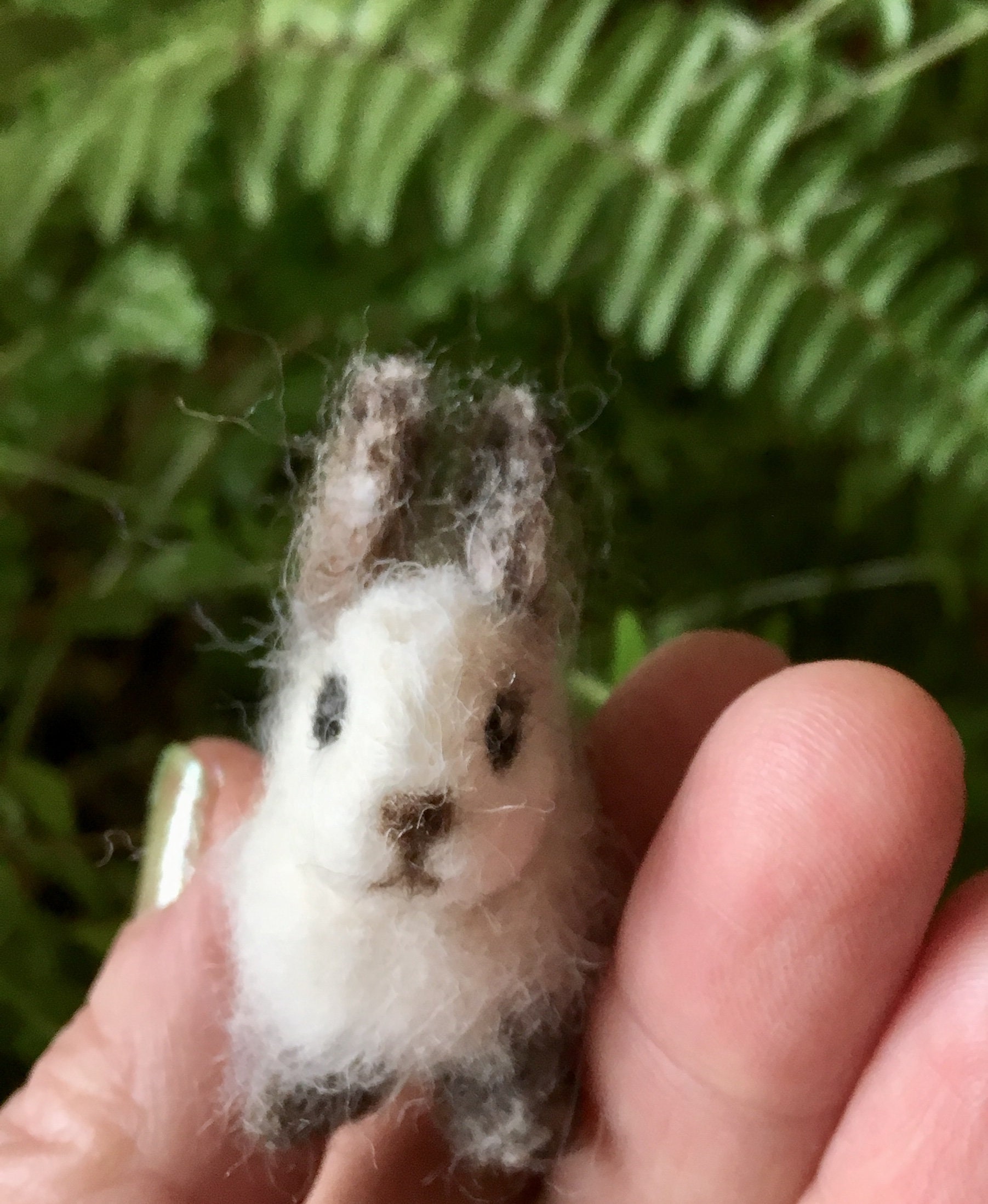 Needle Felted Arctic Hare Bunny Rabbit, Tiny Miniature - Etsy