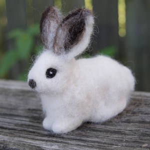 Needle Felted Arctic Hare Bunny Rabbit White - Etsy