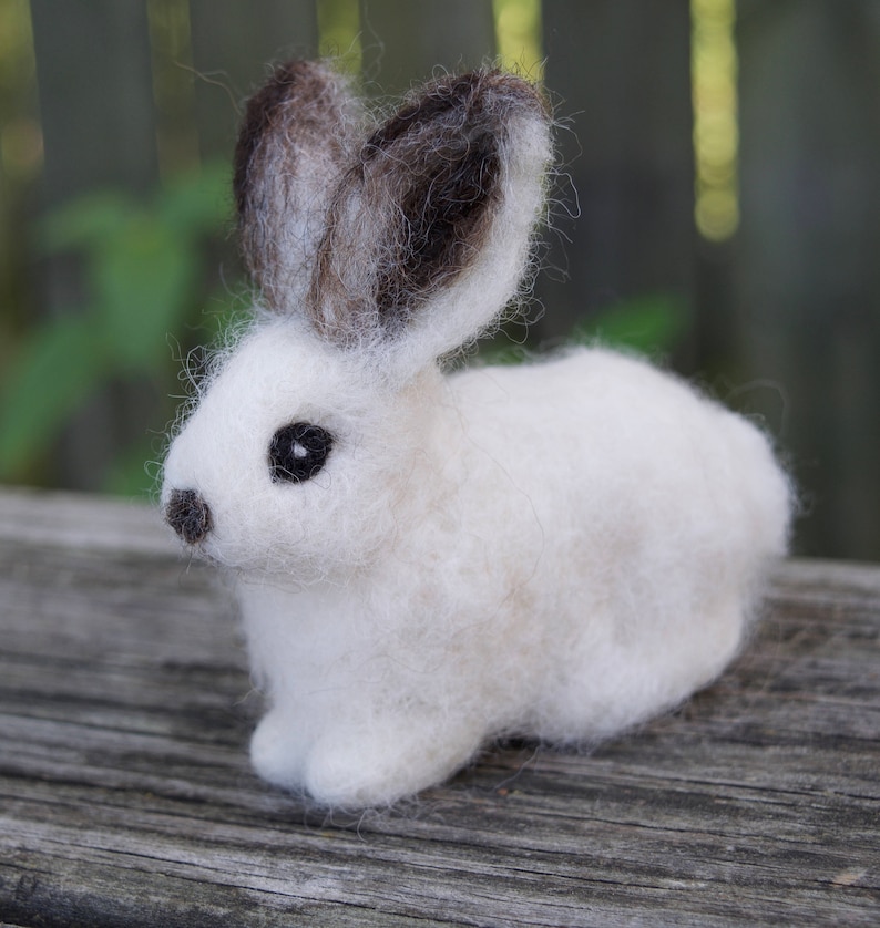 Needle Felted Arctic Hare Bunny Rabbit White - Etsy