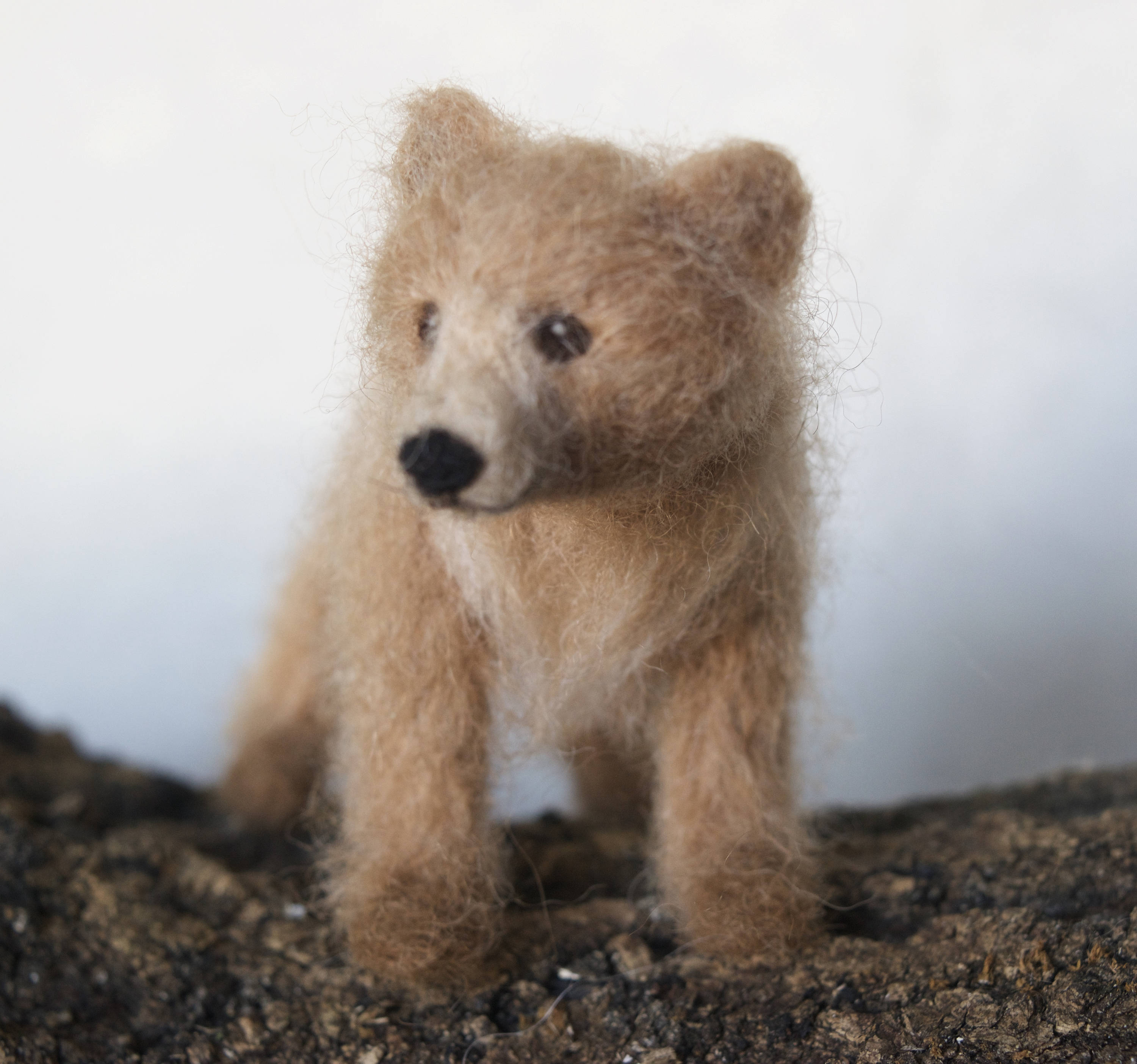 Grizzly Bear Cub Needle felted Brown Bear Baby Animal Etsy