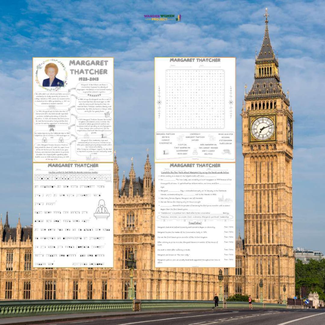 Margaret Thatcher- Learn Herstory With Fun Activities - Etsy