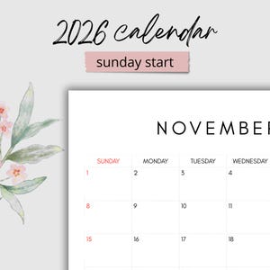 2026 calendar - 2026 yearly calendar- 2026 monthly calendar image 8