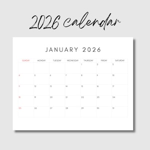 2026 calendar - 2026 yearly calendar- 2026 monthly calendar image 2