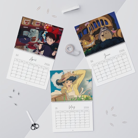 2026年 壁掛けカレンダー - スタジオジブリカレンダー、かわいい