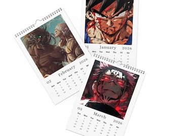 2026 Anime Wall Calendar – Anime Characters Monthly Calendar – Otaku Gift – Anime Art Poster Calendar - 2026 anime planner