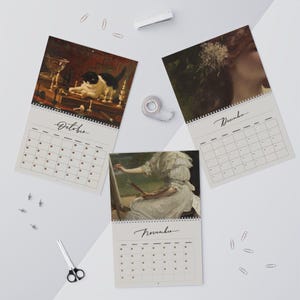Victorian Wall Calendar, 2026 Yearly Planner, Elegant Home Decor, Antique Style Organizational Tool, Office Desk Scheduler, 2026 calendar