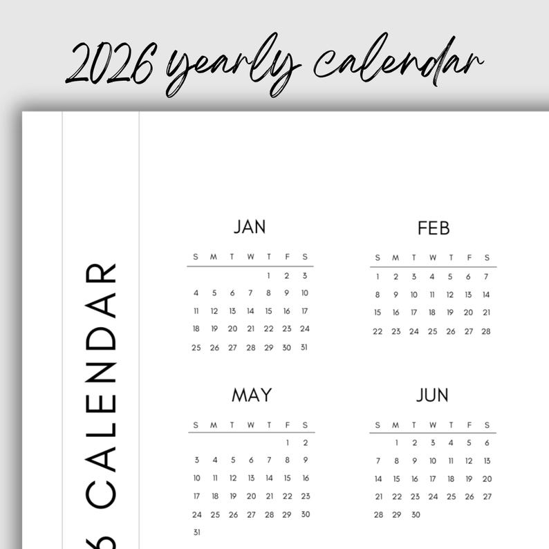 2026 calendar - 2026 yearly calendar- 2026 monthly calendar image 9
