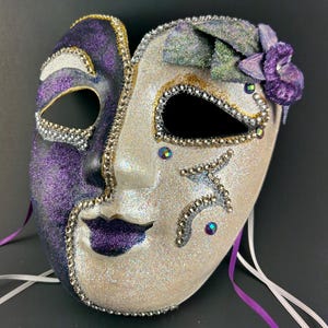 Venetian MASK, WEARABLE MASK, handmade mask, wall decoration, female wearable mask, Halloween mask, party mask, Masquerade,Mardi Gras,