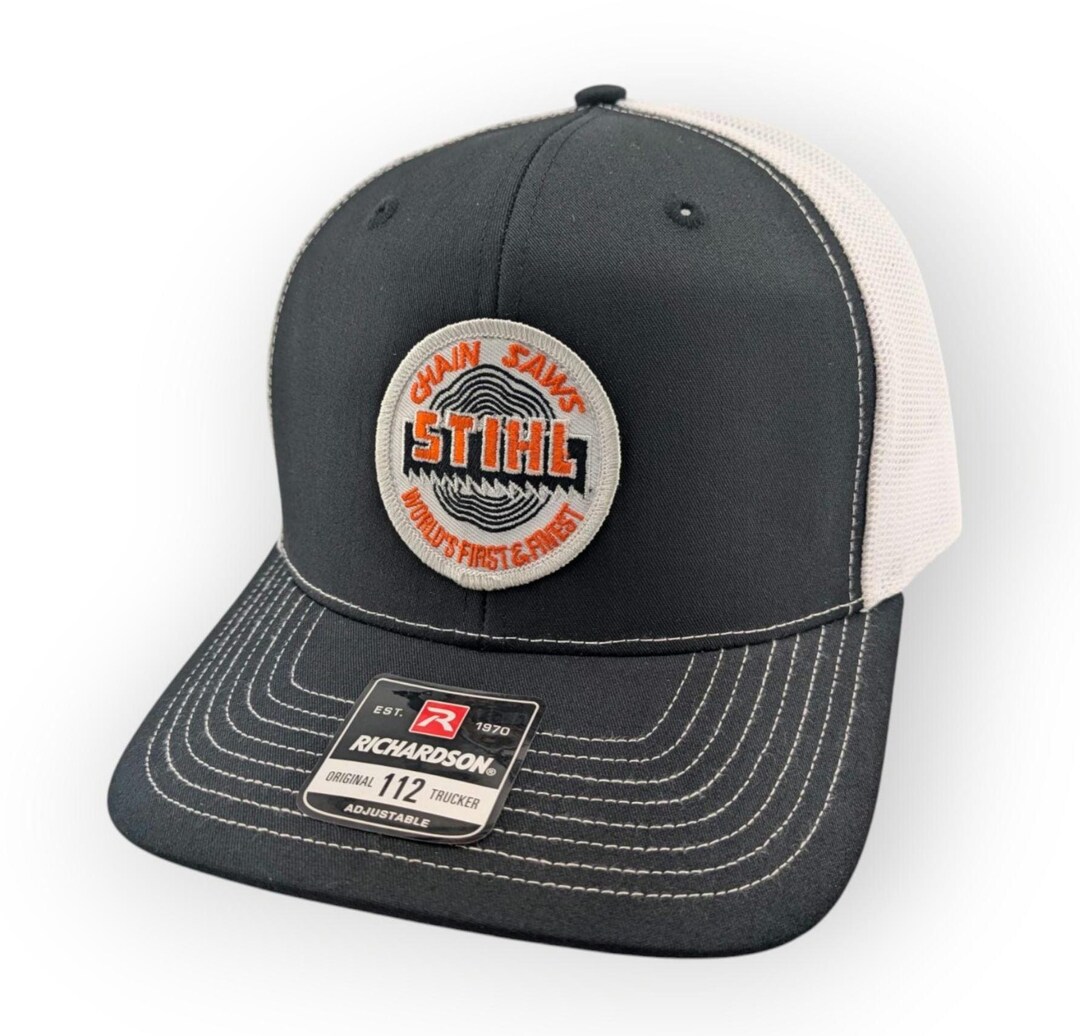 Stihl Chainsaw Patch on Richardson 112 Hat New Black / White - Etsy