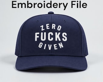 Zero Fs Given – Funny Embroidery File Instant download