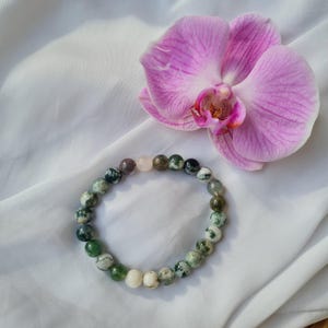 Moss Agate Bracelet - Natural Stone